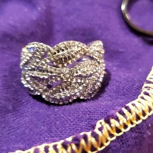 Fashion jewelry silver ring brand new size 7.5 to 8